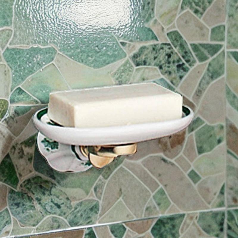 Soap Dish and Holders |  Vintage Wall Mount Soap Dish White/Green Ivy Porcelain Tray Bathroom Accessories Soap Dish & Holders